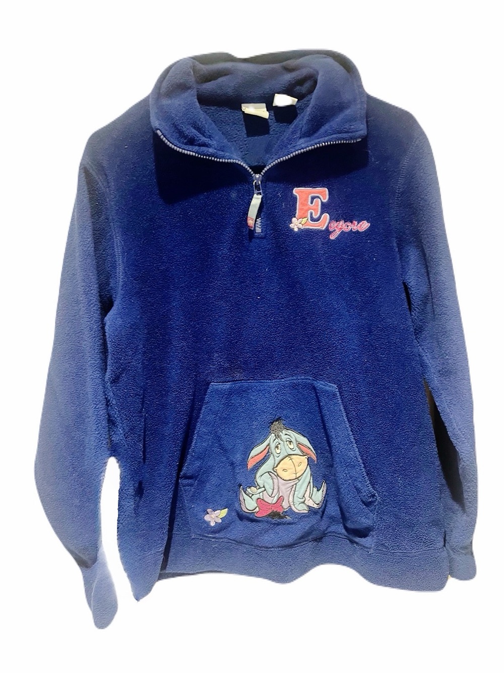 Disney vintage Eeyore half zip fleece pullover